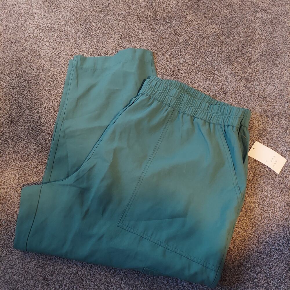 A New Day 3x green cargo dress pants stretchy comfortable NWT!